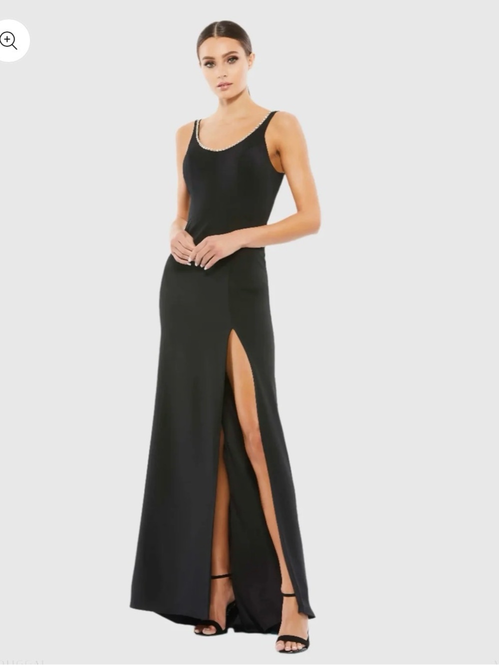 Mac Duggal Elegant Black Evening Slip
